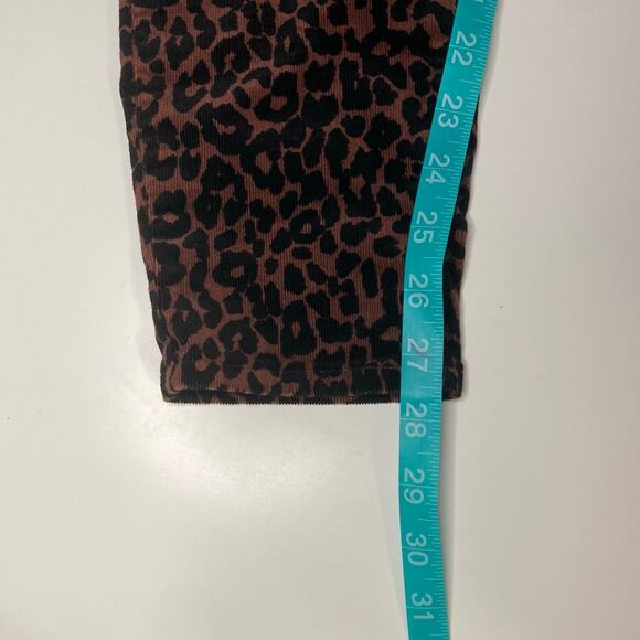 Loft's Made and Loved Women's Size 2 Leopard High Raised Skinny Corduroy Pants - Picture 6 of 6